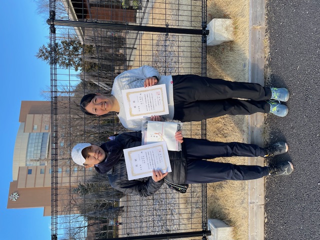 女子ダブルス準優勝